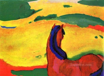 馬 Painting - 風景の中のマルクの馬 表現主義 表現主義 フランツ・マルク